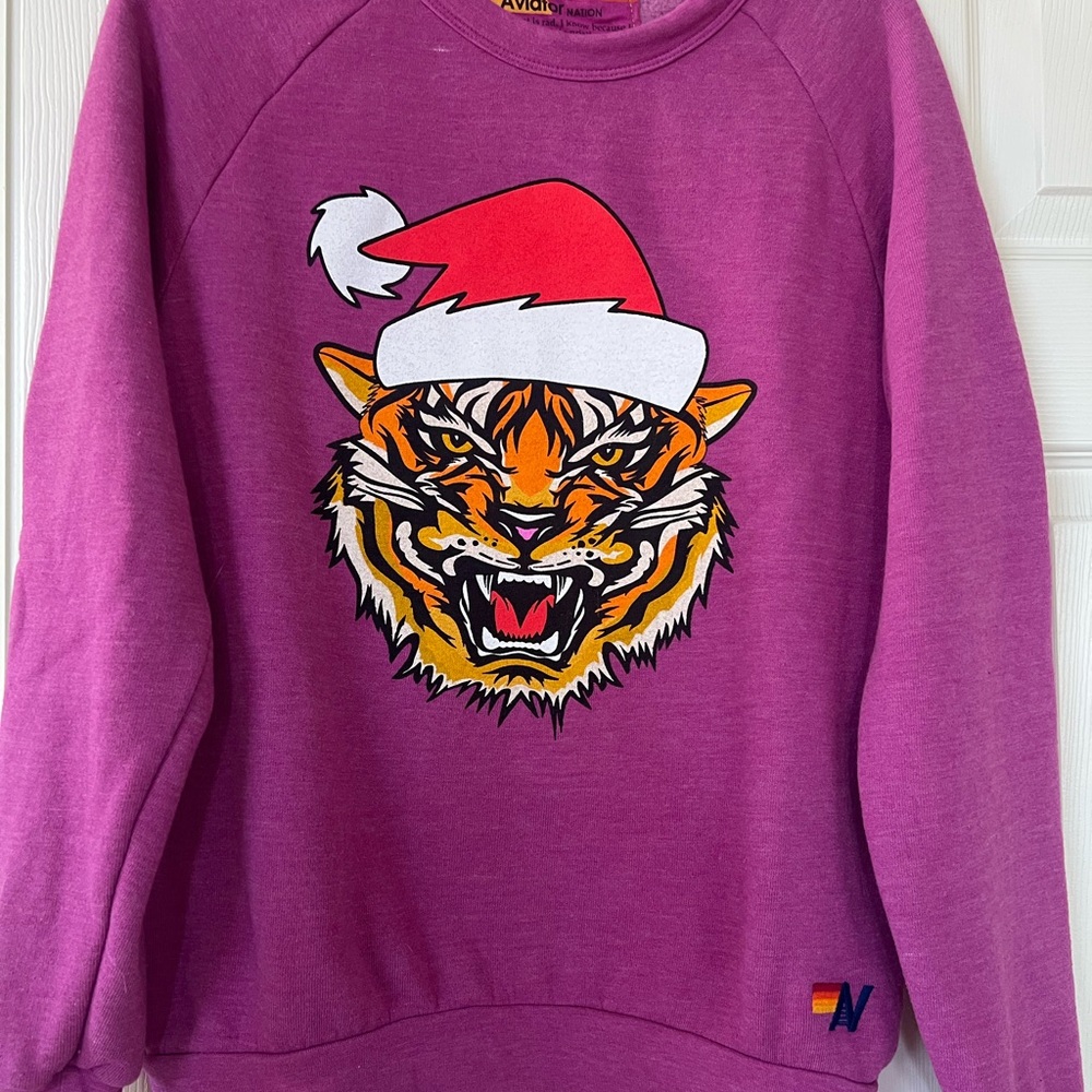 Aviator Nation Santa tiger sweatshirt - Picture 3 of 5